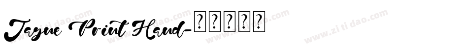 Jayne Print Hand字体转换